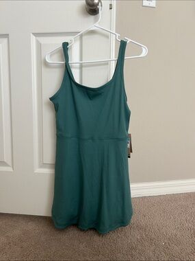 NWT Teal Scoop Neck Tank Dress with Built in shorts and pocket